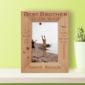 Best Brother In The World Personalized Wooden Frame