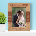 Wedding Fall In Love Personalized Wooden Frame