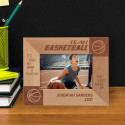 Team Basketball Who Never Gives Up Personalized Wooden Frame