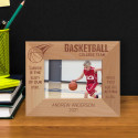 Basketball College Team Personalized Wooden Frame