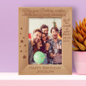 Happy Birthday May Your Birthday Overflow With The Love Of Family Pleasures Of Life Personalized Wooden Frame