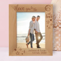 I Love You To The Moon And Back Personalized Wooden Frame