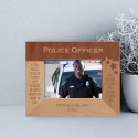 A True Police Officer Fights Not Because He Hates What's In Front of Him Personalized Wooden Frame