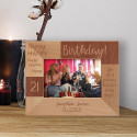 Happy 21 Birthday Life Is A Journey Enjoy Every Mile Personalized Wooden Frame