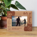 Let's Go Travel My Favorite Place To Vacation Is Anyplace By the Ocean Personalized Wooden Frame