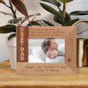Best Dad Happy 1st Father's Day! Personalized Wooden Frame