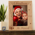 Personalized Merry Christmas by Year Wooden Picture Frame