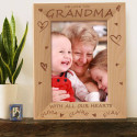 We Love You Grandma Personalized Wooden Picture Frame