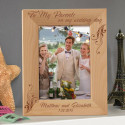 To My Parents on my Wedding Day Personalized Wooden Picture Frame