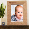 Logan Autumn Baby Personalized Wooden Picture Frame