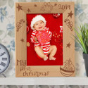 My First Christmas Personalized Wooden Picture Frame
