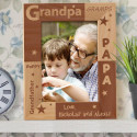 Grandpa's Love Personalized Wooden Picture Frame