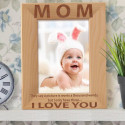 Mom I love You Personalized Wooden Picture Frame