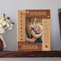 Sisters Personalized Wooden Picture Frame