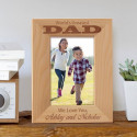 World's Greatest Dad Personalized Wooden Picture Frame