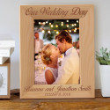 Our Wedding Day Personalized Wooden Picture Frame