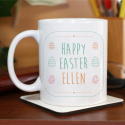 Happy Easter Mug Beautiful Personalized With Name Printed On it