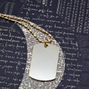Personalized Gold Dog Tag Necklace