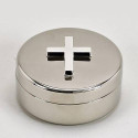 Personalized Round Keepsake Box With Religious Cross
