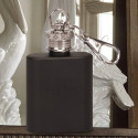 Personalized Stainless Steel 1 Oz Black Flask With Keychain