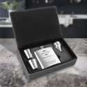Personalized Anniversary Stainless Steel Flask Set, Flask Set in Leather Box, Anniversary Gifts for Couple