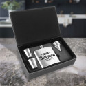 Best Man Flask Personalized, Stainless Steel Flask Set in Leather Box, Best Man Engraved Gifts