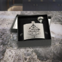 Engraved Christmas Flask Gift, Stainless Steel Flask Set in Black Box, Christmas Design Gifts