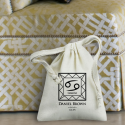 Personalized Birthday Zodiac Signs Natural Cotton 3" x 4" Drawstring Favor Bag