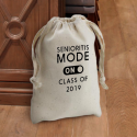 Personalized Graduation Natural Cotton 4" x 6" Drawstring Favor Bag