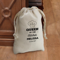 Personalized Kitchen Natural Cotton 4" x 6" Drawstring Favor Bag
