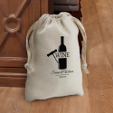 Personalized Wine Natural Cotton 4" x 6" Drawstring Favor Bag