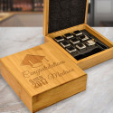 Personalized Graduation Whiskey Gift Set, Stainless Steel Whiskey Stones Set , Custom Graduation Gifts