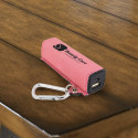 Pink Leatherette Power Bank 2200 mAh with USB Cord