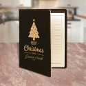Personalized Christmas Leather Portfolio with Notepad, Customized Christmas Notepad Portfolio, Business Gift Idea