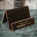 Personalized Leatherette Holder Easel Black and Gold