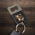 Personalized Leatherette Bottle Opener Keychain with Name