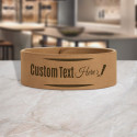 Personalized Beautiful Elegant Light Brown Leatherette Cuff Bracelet
