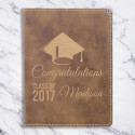 Personalized Graduation Leather Passport Holder, Customized Passport Cover, Custom Graduation Gift