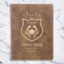 Personalized Birthday Zodiac Signs Leather Passport Holder, Customized Passport Cover, Birthday Zodiac Signs Gift