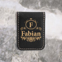Personalized Leather Money Clip, Customized Money Clip