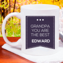 Grandpa You Are the Best Personalized Mug With Name Or Initial Printed