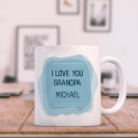 I Love You Grandpa Personalized Mug With Name Or Initial Printed On It
