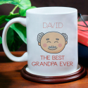 Perfect The Best Grandpa Ever Personalized Mug With Name Printed On It