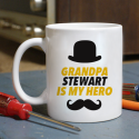 Grandpa Is My Hero Mug for Lovely Grandpa Personalized Name Printed