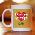 I Love My Grandpa Mug Fully Personalized With Name Or Initial Printed