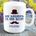 My grandpa is the best! Personalized Name Printed Mug for Grandpas
