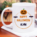 Happy Halloween Personalized Mug With name Printed On It