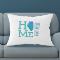 Personalized Illinois Pillow Case with Home State Design