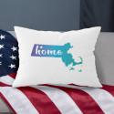 Personalized Massachusetts Pillow Case with Home State Design
