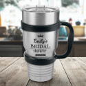 Personalized Bridal Shower Tumbler, 30 Oz Tumbler with Optional Handle, Bridal Shower Favors